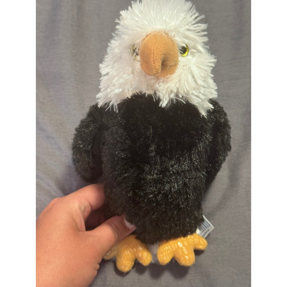 Aurora World Bald‎ Eagle Plush Stuffed Animal Bird Black White 8 inch Toy